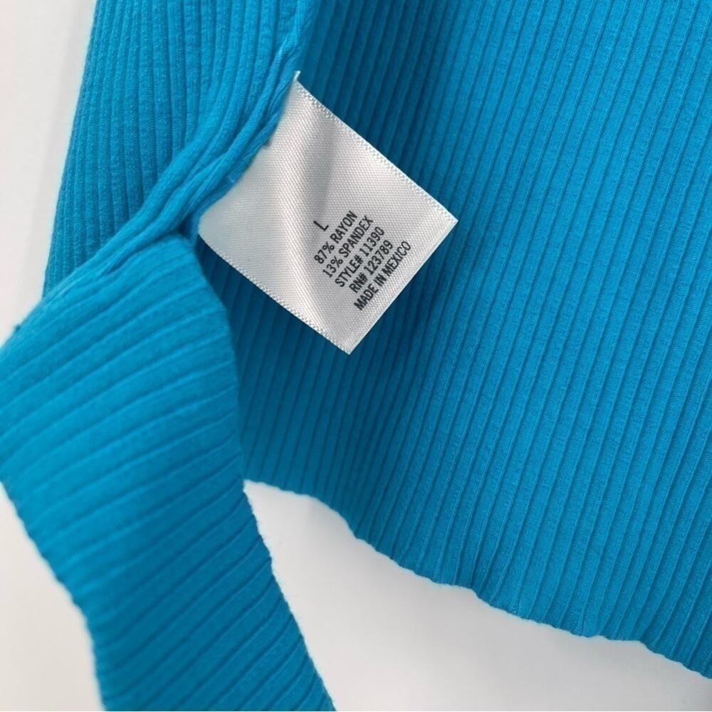 NWT Francesca's mi ami blue Crop Top large - Picture 6 of 6